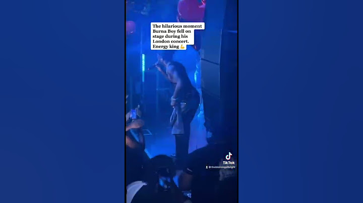 Hilarious Moment Burna Boy fell down on stage in London