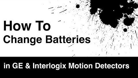 How To Change Motion Detector Batteries in GE & Interlogix. Part #s NX-481 & 60-807-95R