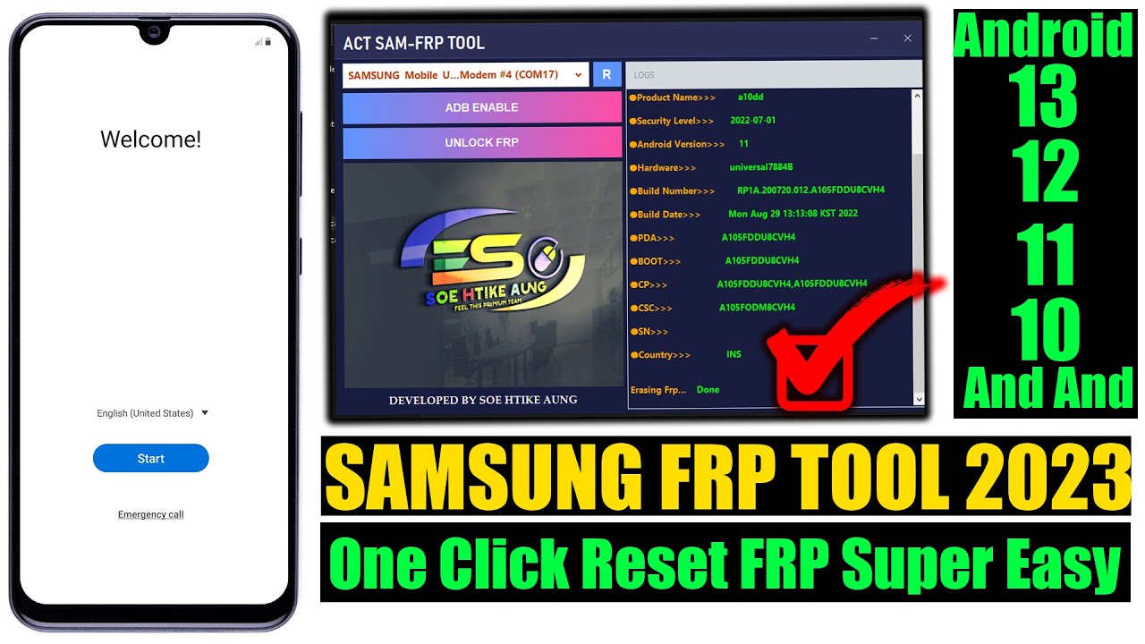 All Samsung FRP Bypass 2023 With FRP Tool One Click Unlock FRP