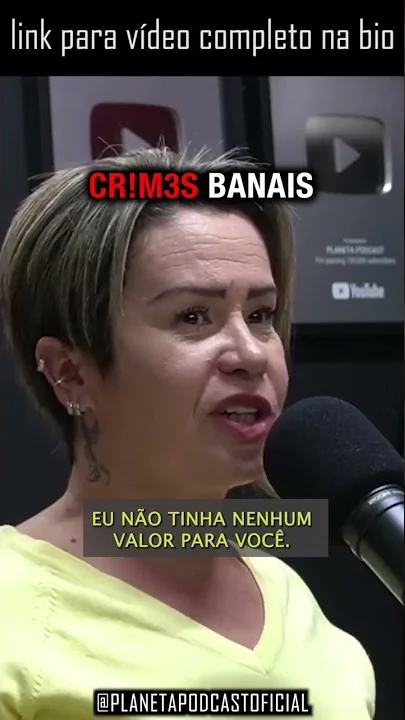 imagem do vídeo “…VOCÊ TIROU A MINHA VIDA” com Telma Rocha | Planeta Podcast (Crimes Reais) #shorts