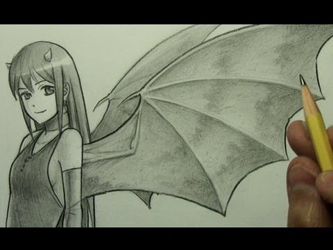 How to Draw Demon Wings ("Bat-Like") - YouTube