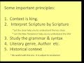Exegesis and Hermeneutics - Lesson #7