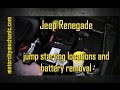 2015 Jeep Renegade jump starting and battery removal