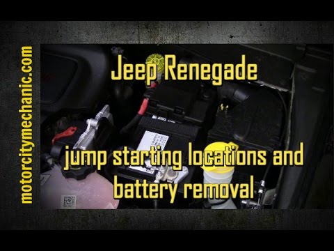 2015 Jeep Renegade jump starting and battery removal - YouTube