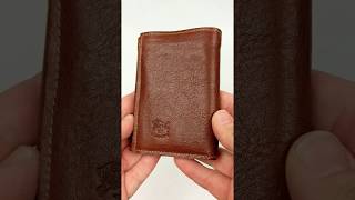 LORENZO - Leather Trifold Wallet with Button Closure by Il Bisonte