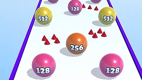 Ball Merge 2048 - All Levels Gameplay part ( 2  ) IOS, Android 💜🏀🏀