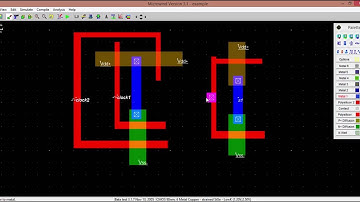 CMOS AND gate in microwind 13