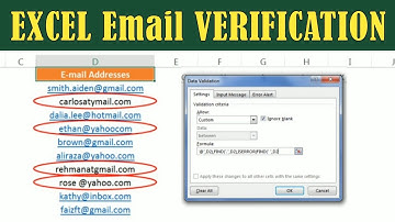 Excel Data Validation: Verify Email Addresses Instantly | Email Validation Formula