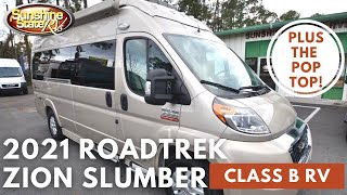 New 2021 Roadtrek Zion Slumber Class B RV with 'Pop Top Bed' on Dodge ProMaster 3500