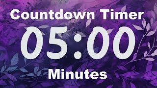 5 Minute Timer Purple Background