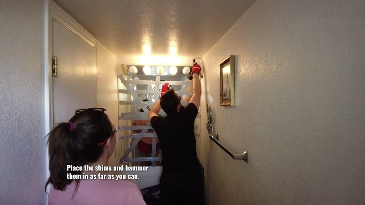 How To Remove Glued Bathroom Mirror From Wall YouTube