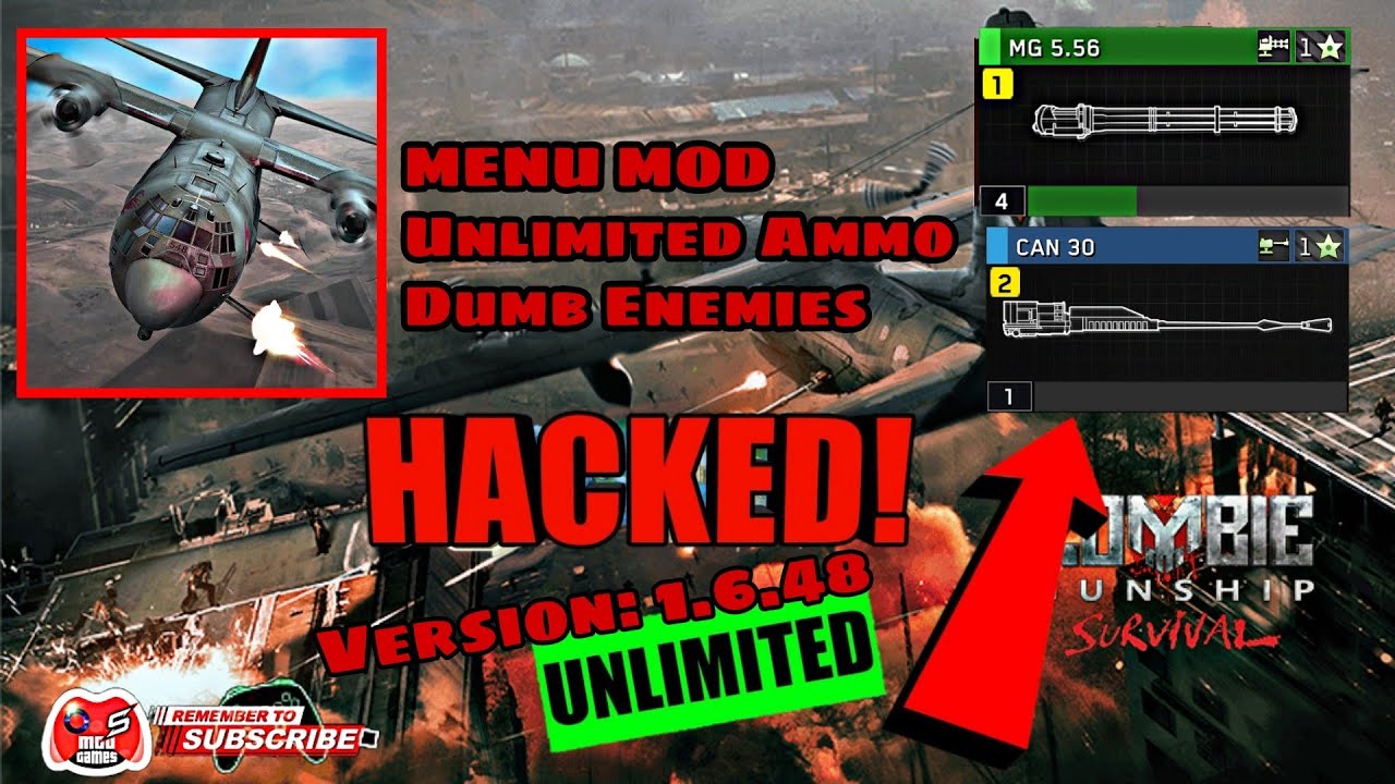 Zombie Gunship Survival MOD APK (Unlimited Ammo, Dumb Enemies) YouTube