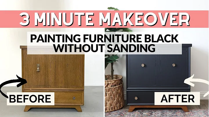 Painting Furniture Black Without Sanding | 3 Minute Makeover