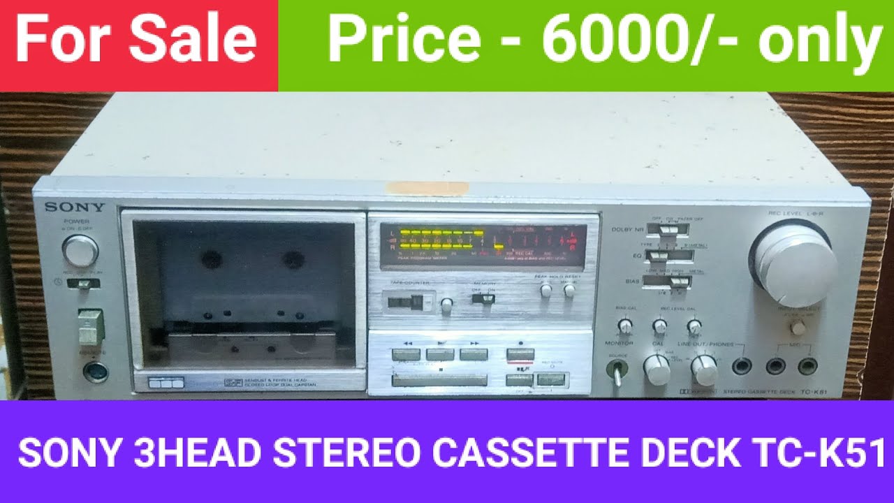 SONY 3 HEAD STEREO CASSETTE DECK TC-K51 Contact No - 8750424840