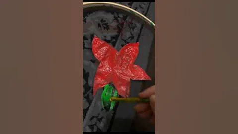 Hand Painted Black Organza Dupatta