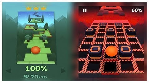 Rolling Sky Level 3 (Forest) 100% complete all gems