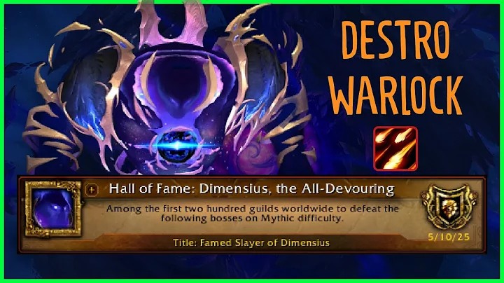 Mythic Dimensius Kill -  Destro Warlock PoV | Proper Guild Name (Comms Included)