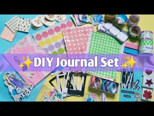 DIY Journal Kit at home / Handmade Journal Set Idea