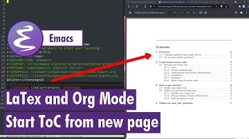 Org-mode - LaTex start ToC from new page