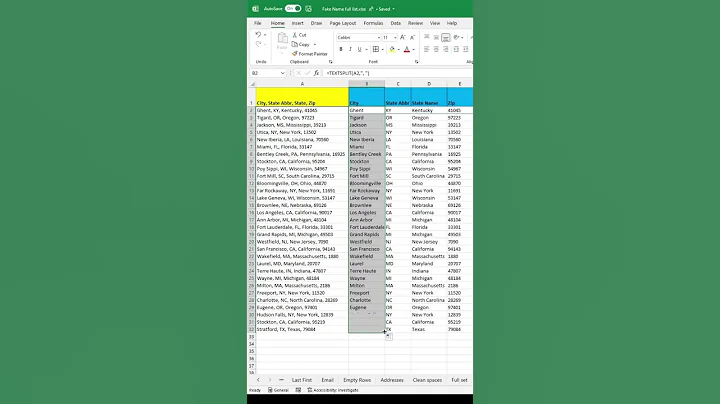 The New TEXTSPLIT () function in Excel ✂️
