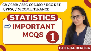 Statistics MCQ | Multiple  Choice Questions with Answer | Important MCQs for Statistics | Part - 1 |