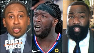 First Take reacts to Montrezl Harrell's comments to Luka Doncic \& apology [Part 2]