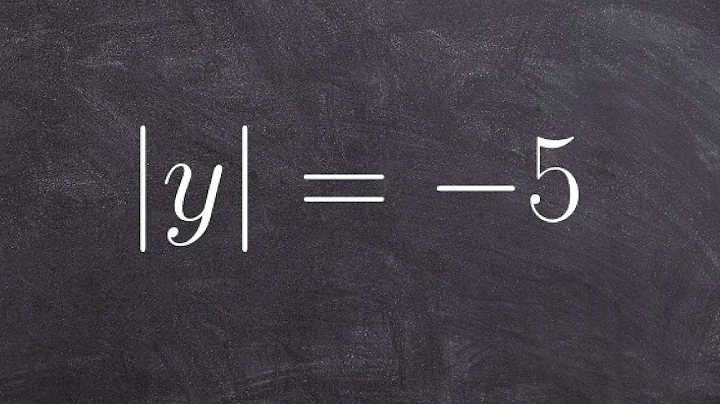 How Do You Solve an Absolute Value Equation when Equal to a Negative Number