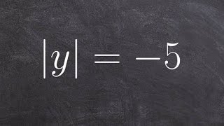 How Do You Solve an Absolute Value Equation when Equal to a Negative Number