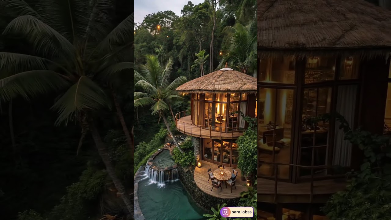 Luxury Forest Villa with Private Waterfall – Serene Nature Escape in the Heart of the Wilderness