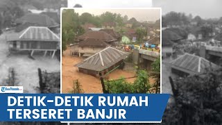 VIRAL VIDEO RUMAH TERSERET BANJIR HINGGA HANTAM JEMBATAN