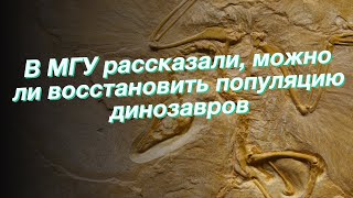 В МГУ рассказали, можно ли восстановить популяцию динозавров