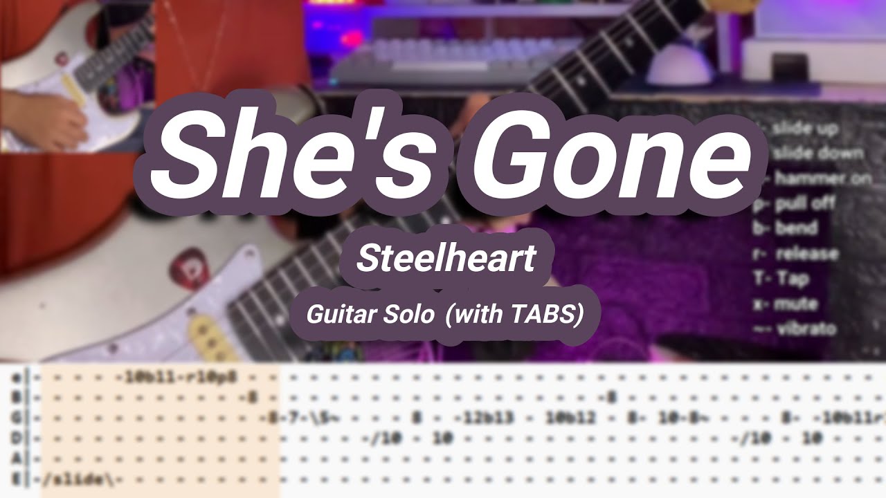 She's Gone |©Steelheart |【Guitar Solo Cover】| with TABS