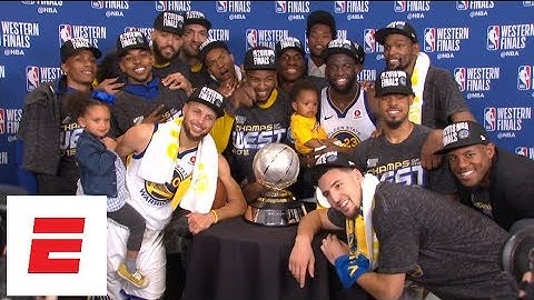 [FULL] Golden State Warriors win 2018 Western Conference finals: The trophy presentation | ESPN