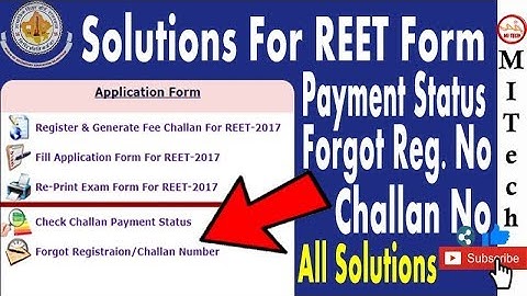 How to get Lost TOKEN/Registration Number 😲🔍📝 | Check Payment Status| Reprint Form REET 2017