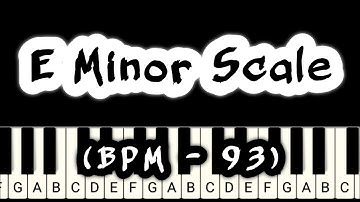 How to Play E Minor Scale on Piano (BPM - 93) \\ Easy Piano Tutorials