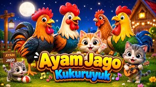 Children's Song 🇮🇩 Cock-a-doodle-doo | The Rooster Crows | Viral Song for Kids & Toddlers