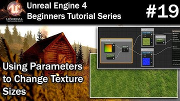 #19 Use a Scalar Parameter & Multiply to control Texture Sizes | UE4 Tutorial for Beginners
