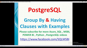 Postgresql Tutorials | Group By Having Clause in PostgreSQL | postgresql having clause