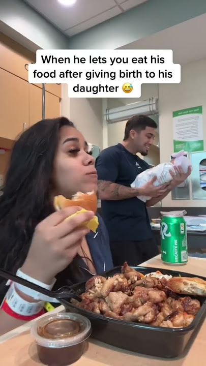 When he lets you eat his food after giving birth to his daughter 😅 #shorts
