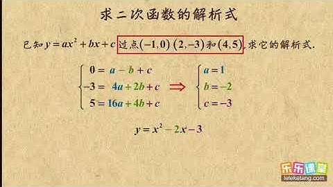 05求二次函数的解析式     二次函数     初中数学初三