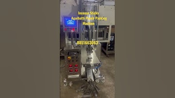 Incense Agarbatti Counting Type Pouch Packing Machine PLC Touch Screen Double Drums Counting System