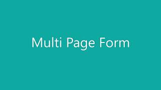 Multi page form in ChronoForms7