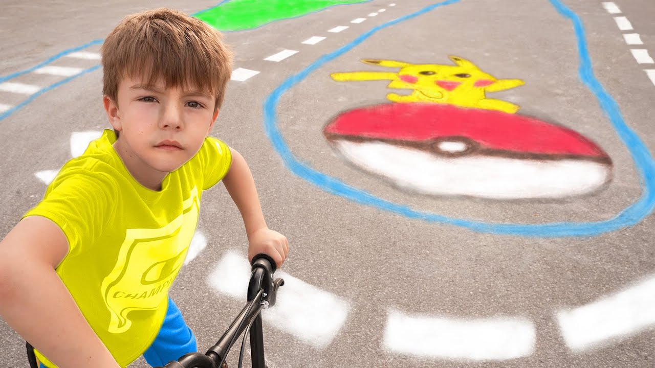 We Built a Race Course Made Out of Chalk