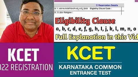 KCET eligibility clause 2025|Eligibility clause code for KCET 2025|KCET Clause|Clause A|Clause Y|KEA