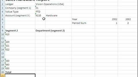 oracle tutorial learn and build oracle EBS e business suite R12  11i General Ledger financial Report in Excel spreadsheet