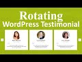 How to Add Rotating Testimonials in WordPress | How to Create Testimonials from WordPress