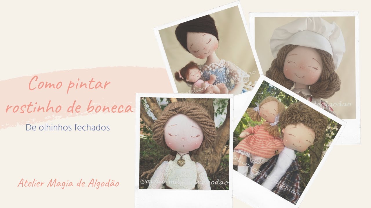 Pintura de  rostinho de boneca - Atelier Magia de Algodão
