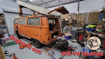 1975 VW Westfalia Bus | Removing the engine!