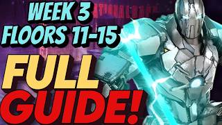 6Y 6R Whiplash! Week 3 Omega Kyln Floors 11-15 FULL GUIDE! MARVEL Strike Force