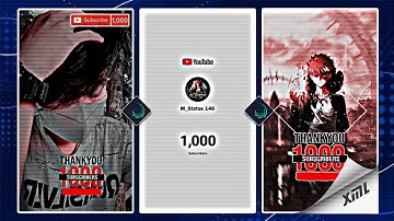 THANKS FOR 1K SUBSCRIBERS 🥺🥳 1K Subs Special New xml Preset file 📄 | #alightmotion | @M_Status 146